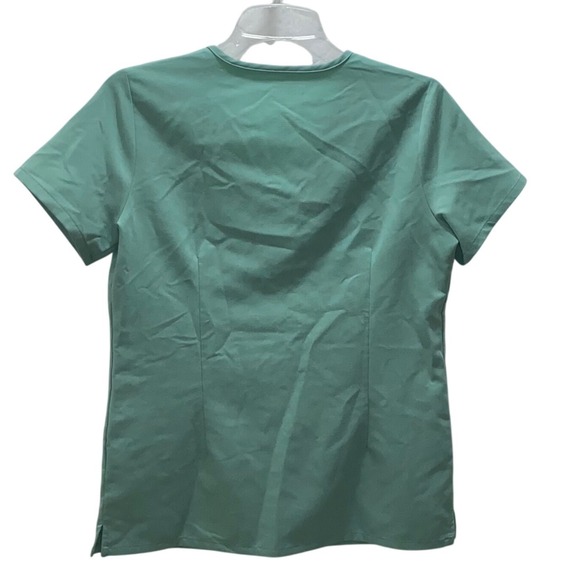 FIGS Technical Collection Women's Scrub Top Teal Green XS V Neck Short Sleeve - Picture 6 of 6